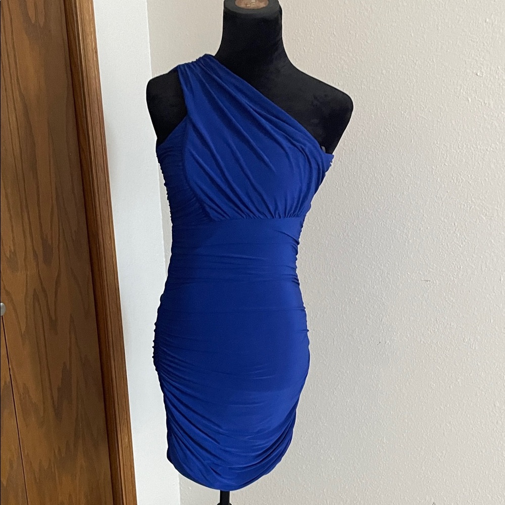Soprano Royal Blue One-Shoulder Dress